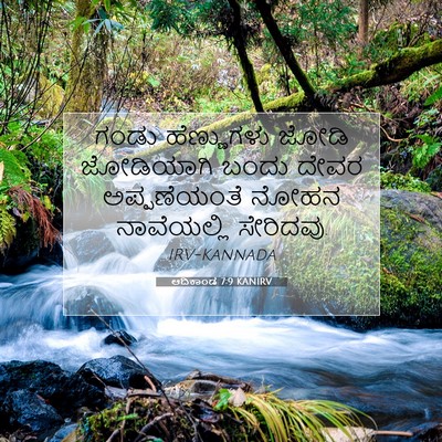 Picture 07 - ಆದಿಕಾಂಡ 7:9 KANIRV - ಗಂಡು ಹೆಣ್ಣುಗಳು - Bible Verse Picture