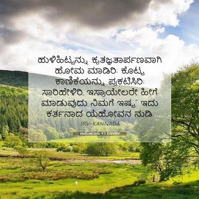 Picture 07 - ಆಮೋಸನು 4:5 KANIRV - ಹುಳಿಹಿಟ್ಟನ್ನು - Bible Verse Picture