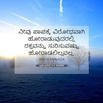 Picture 07 - ಇಬ್ರಿಯರಿಗೆ 12:4 KANIRV - ನೀವು ಪಾಪಕ್ಕೆ - Bible Verse Picture