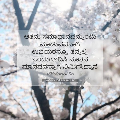 Picture 07 - ಎಫೆಸದವರಿಗೆ 2:15 KANIRV - ಆತನು - Bible Verse Picture