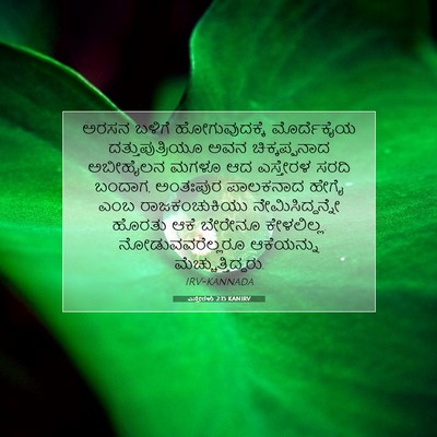 Picture 07 - ಎಸ್ತೇರಳು 2:15 KANIRV - ಅರಸನ ಬಳಿಗೆ - Bible Verse Picture