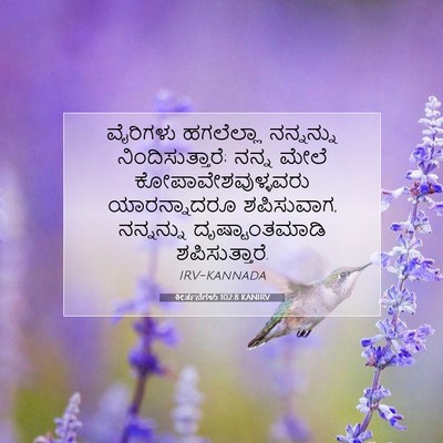 Picture 07 - ಕೀರ್ತನೆಗಳು 102:8 KANIRV - ವೈರಿಗಳು ಹಗಲೆಲ್ಲಾ - Bible Verse Picture
