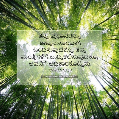 Picture 07 - ಕೀರ್ತನೆಗಳು 105:22 KANIRV - ತನ್ನ ಪ್ರಧಾನರನ್ನು - Bible Verse Picture