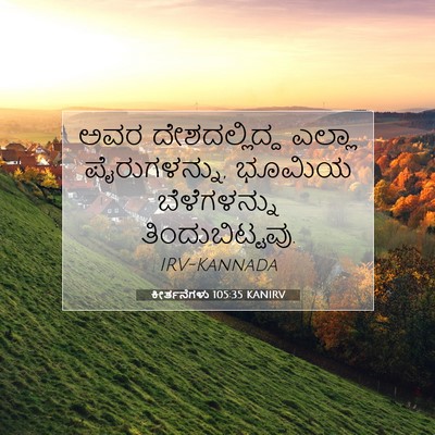 Picture 07 - ಕೀರ್ತನೆಗಳು 105:35 KANIRV - ಅವರ ದೇಶದಲ್ಲಿದ್ದ - Bible Verse Picture
