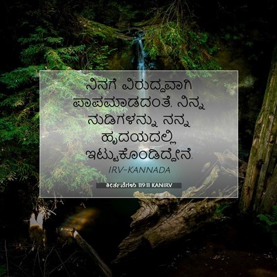 Picture 07 - ಕೀರ್ತನೆಗಳು 119:11 KANIRV - ನಿನಗೆ ವಿರುದ್ಧವಾಗಿ - Bible Verse Picture
