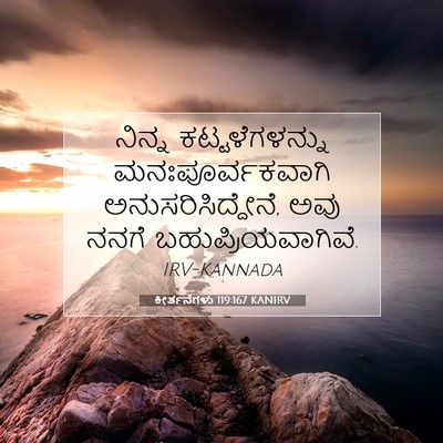 Picture 07 - ಕೀರ್ತನೆಗಳು 119:167 KANIRV - ನಿನ್ನ - Bible Verse Picture