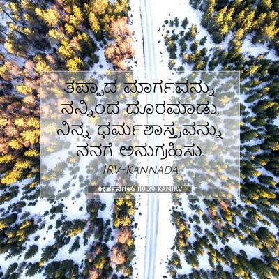 Picture 07 - ಕೀರ್ತನೆಗಳು 119:29 KANIRV - ತಪ್ಪಾದ ಮಾರ್ಗವನ್ನು - Bible Verse Picture