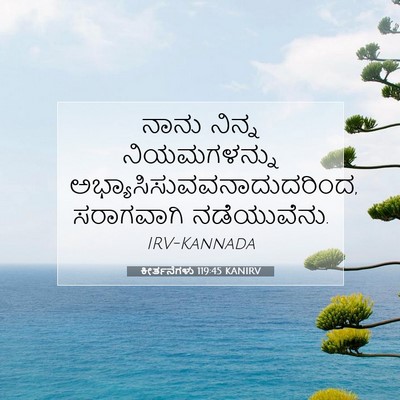 Picture 07 - ಕೀರ್ತನೆಗಳು 119:45 KANIRV - ನಾನು ನಿನ್ನ - Bible Verse Picture
