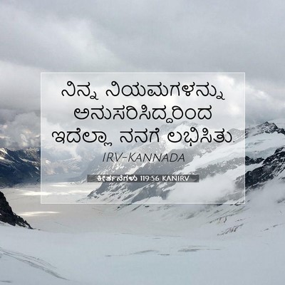 Picture 07 - ಕೀರ್ತನೆಗಳು 119:56 KANIRV - ನಿನ್ನ ನಿಯಮಗಳನ್ನು - Bible Verse Picture