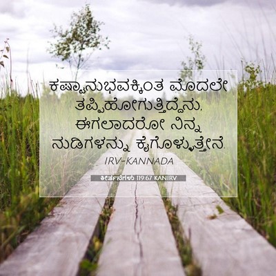 Picture 07 - ಕೀರ್ತನೆಗಳು 119:67 KANIRV - ಕಷ್ಟಾನುಭವಕ್ಕಿಂತ - Bible Verse Picture