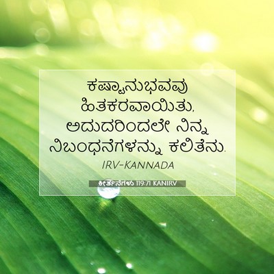 Picture 07 - ಕೀರ್ತನೆಗಳು 119:71 KANIRV - ಕಷ್ಟಾನುಭವವು - Bible Verse Picture