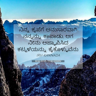 Picture 07 - ಕೀರ್ತನೆಗಳು 119:88 KANIRV - ನಿನ್ನ ಕೃಪೆಗೆ - Bible Verse Picture