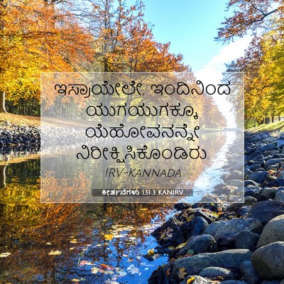 Picture 07 - ಕೀರ್ತನೆಗಳು 131:3 KANIRV - ಇಸ್ರಾಯೇಲೇ, - Bible Verse Picture