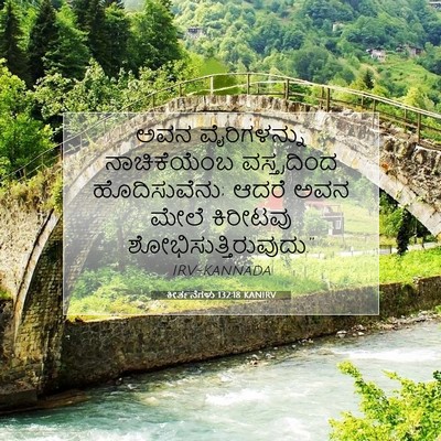 Picture 07 - ಕೀರ್ತನೆಗಳು 132:18 KANIRV - ಅವನ ವೈರಿಗಳನ್ನು - Bible Verse Picture