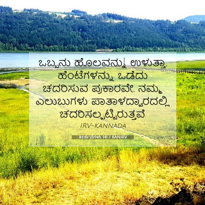 Picture 07 - ಕೀರ್ತನೆಗಳು 141:7 KANIRV - ಒಬ್ಬನು ಹೊಲವನ್ನು - Bible Verse Picture