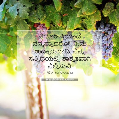 Picture 07 - ಕೀರ್ತನೆಗಳು 41:12 KANIRV - ನಿರ್ದೋಷಿಯಾದ - Bible Verse Picture