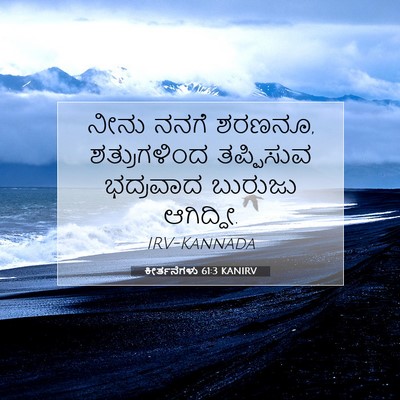 Picture 07 - ಕೀರ್ತನೆಗಳು 61:3 KANIRV - ನೀನು ನನಗೆ ಶರಣನೂ, - Bible Verse Picture
