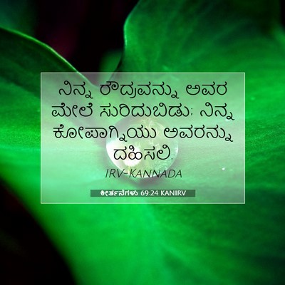 Picture 07 - ಕೀರ್ತನೆಗಳು 69:24 KANIRV - ನಿನ್ನ ರೌದ್ರವನ್ನು - Bible Verse Picture