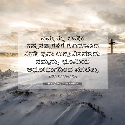 Picture 07 - ಕೀರ್ತನೆಗಳು 71:20 KANIRV - ನಮ್ಮನ್ನು ಅನೇಕ - Bible Verse Picture