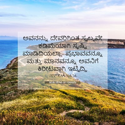 Picture 07 - ಕೀರ್ತನೆಗಳು 8:5 KANIRV - ಅವನನ್ನು ದೇವರಿಗಿಂತ - Bible Verse Picture
