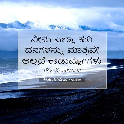 Picture 07 - ಕೀರ್ತನೆಗಳು 8:7 KANIRV - ನೀನು ಎಲ್ಲಾ ಕುರಿ, - Bible Verse Picture