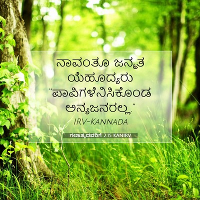 Picture 07 - ಗಲಾತ್ಯದವರಿಗೆ 2:15 KANIRV - ನಾವಂತೂ ಜನ್ಮತ - Bible Verse Picture