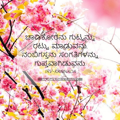 Picture 07 - ಜ್ಞಾನೋಕ್ತಿಗಳು 11:13 KANIRV - ಚಾಡಿಕೋರನು - Bible Verse Picture