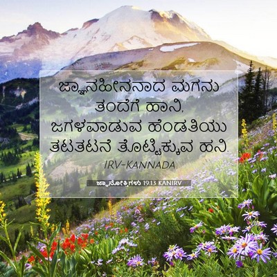 Picture 07 - ಜ್ಞಾನೋಕ್ತಿಗಳು 19:13 KANIRV - ಜ್ಞಾನಹೀನನಾದ ಮಗನು - Bible Verse Picture