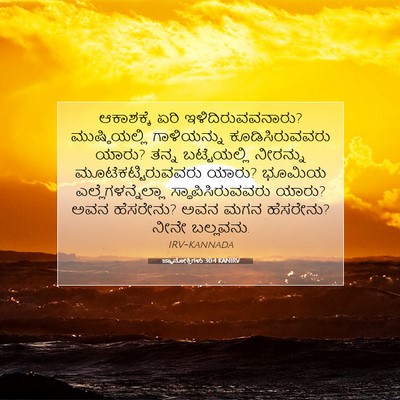Picture 07 - ಜ್ಞಾನೋಕ್ತಿಗಳು 30:4 KANIRV - ಆಕಾಶಕ್ಕೆ ಏರಿ - Bible Verse Picture