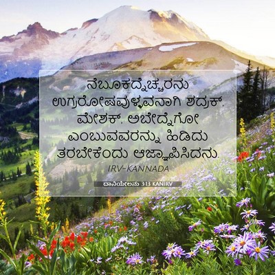 Picture 07 - ದಾನಿಯೇಲನು 3:13 KANIRV - ನೆಬೂಕದ್ನೆಚ್ಚರನು - Bible Verse Picture