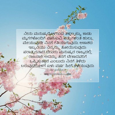 Picture 07 - ದಾನಿಯೇಲನು 4:25 KANIRV - ನೀನು - Bible Verse Picture