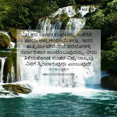 Picture 07 - ದಾನಿಯೇಲನು 4:26 KANIRV - ವೃಕ್ಷದ ಬುಡದ - Bible Verse Picture