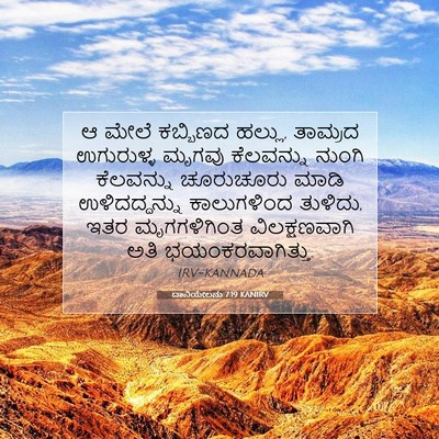 Picture 07 - ದಾನಿಯೇಲನು 7:19 KANIRV - ಆ ಮೇಲೆ ಕಬ್ಬಿಣದ - Bible Verse Picture