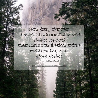 Picture 07 - ಧರ್ಮೋಪದೇಶಕಾಂಡ 11:12 KANIRV - ಅದು ನಿಮ್ಮ ದೇವರಾದ - Bible Verse Picture