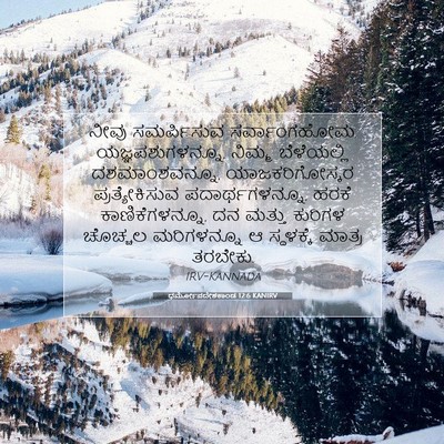 Picture 07 - ಧರ್ಮೋಪದೇಶಕಾಂಡ 12:6 KANIRV - ನೀವು ಸಮರ್ಪಿಸುವ - Bible Verse Picture
