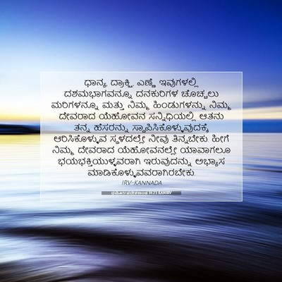 Picture 07 - ಧರ್ಮೋಪದೇಶಕಾಂಡ 14:23 KANIRV - ಧಾನ್ಯ, ದ್ರಾಕ್ಷಿ, - Bible Verse Picture