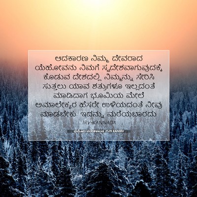 Picture 07 - ಧರ್ಮೋಪದೇಶಕಾಂಡ 25:19 KANIRV - ಆದಕಾರಣ ನಿಮ್ಮ - Bible Verse Picture
