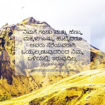 Picture 07 - ಧರ್ಮೋಪದೇಶಕಾಂಡ 28:41 KANIRV - ನಿಮಗೆ ಗಂಡು ಮತ್ತು - Bible Verse Picture