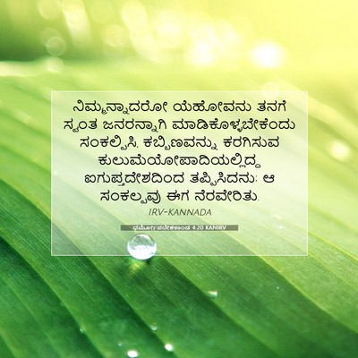 Picture 07 - ಧರ್ಮೋಪದೇಶಕಾಂಡ 4:20 KANIRV - ನಿಮ್ಮನ್ನಾದರೋ - Bible Verse Picture