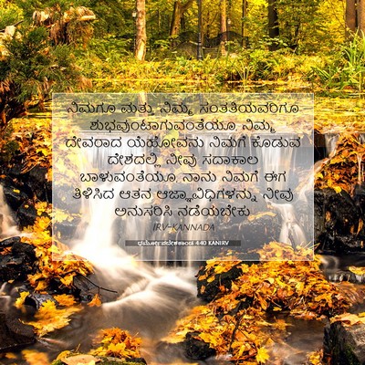 Picture 07 - ಧರ್ಮೋಪದೇಶಕಾಂಡ 4:40 KANIRV - ನಿಮಗೂ ಮತ್ತು ನಿಮ್ಮ - Bible Verse Picture