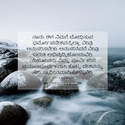 Picture 07 - ಧರ್ಮೋಪದೇಶಕಾಂಡ 8:1 KANIRV - ನಾನು ಈಗ ನಿಮಗೆ - Bible Verse Picture