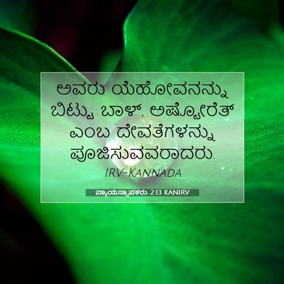 Picture 07 - ನ್ಯಾಯಸ್ಥಾಪಕರು 2:13 KANIRV - ಅವರು ಯೆಹೋವನನ್ನು - Bible Verse Picture