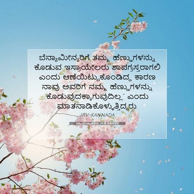 Picture 07 - ನ್ಯಾಯಸ್ಥಾಪಕರು 21:18 KANIRV - ಬೆನ್ಯಾಮೀನ್ಯರಿಗೆ - Bible Verse Picture