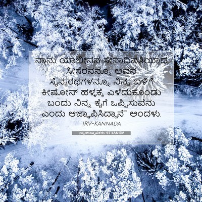 Picture 07 - ನ್ಯಾಯಸ್ಥಾಪಕರು 4:7 KANIRV - ನಾನು ಯಾಬೀನನ - Bible Verse Picture