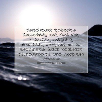 Picture 07 - ನ್ಯಾಯಸ್ಥಾಪಕರು 7:20 KANIRV - ಕೂಡಲೆ ಮೂರು - Bible Verse Picture