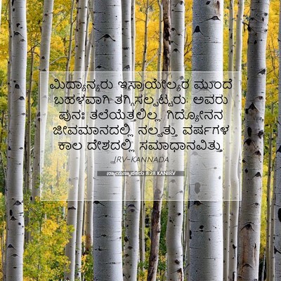 Picture 07 - ನ್ಯಾಯಸ್ಥಾಪಕರು 8:28 KANIRV - ಮಿದ್ಯಾನ್ಯರು - Bible Verse Picture