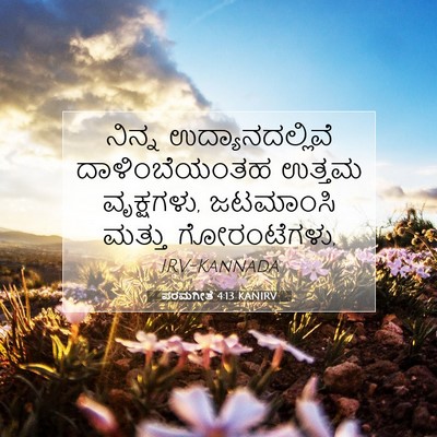 Picture 07 - ಪರಮಗೀತೆ 4:13 KANIRV - ನಿನ್ನ - Bible Verse Picture