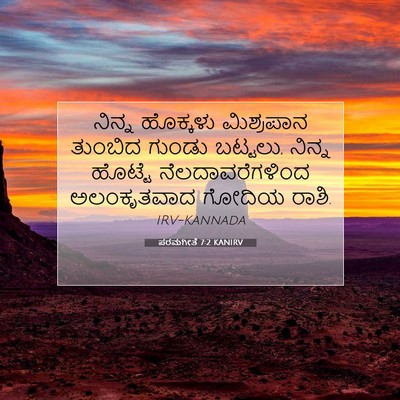 Picture 07 - ಪರಮಗೀತೆ 7:2 KANIRV - ನಿನ್ನ ಹೊಕ್ಕಳು - Bible Verse Picture