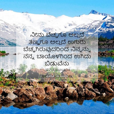 Picture 07 - ಪ್ರಕಟಣೆ 3:16 KANIRV - ನೀನು ಬೆಚ್ಚಗೂ - Bible Verse Picture