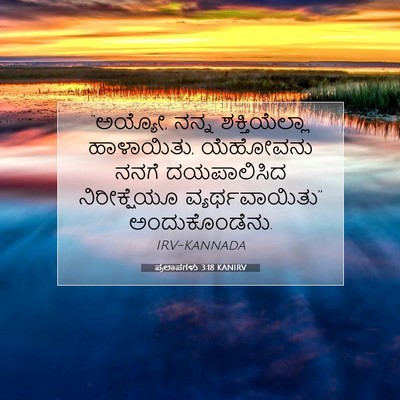 Picture 07 - ಪ್ರಲಾಪಗಳು 3:18 KANIRV - “ಅಯ್ಯೋ, ನನ್ನ - Bible Verse Picture